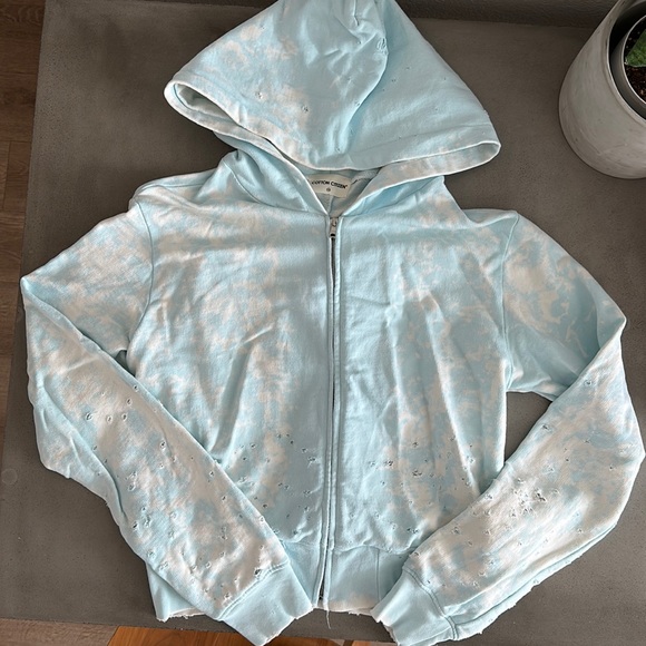 Cotton Citizen Jackets & Coats Cotton Citizen Distressed Zip Up Hoodie Poshmark